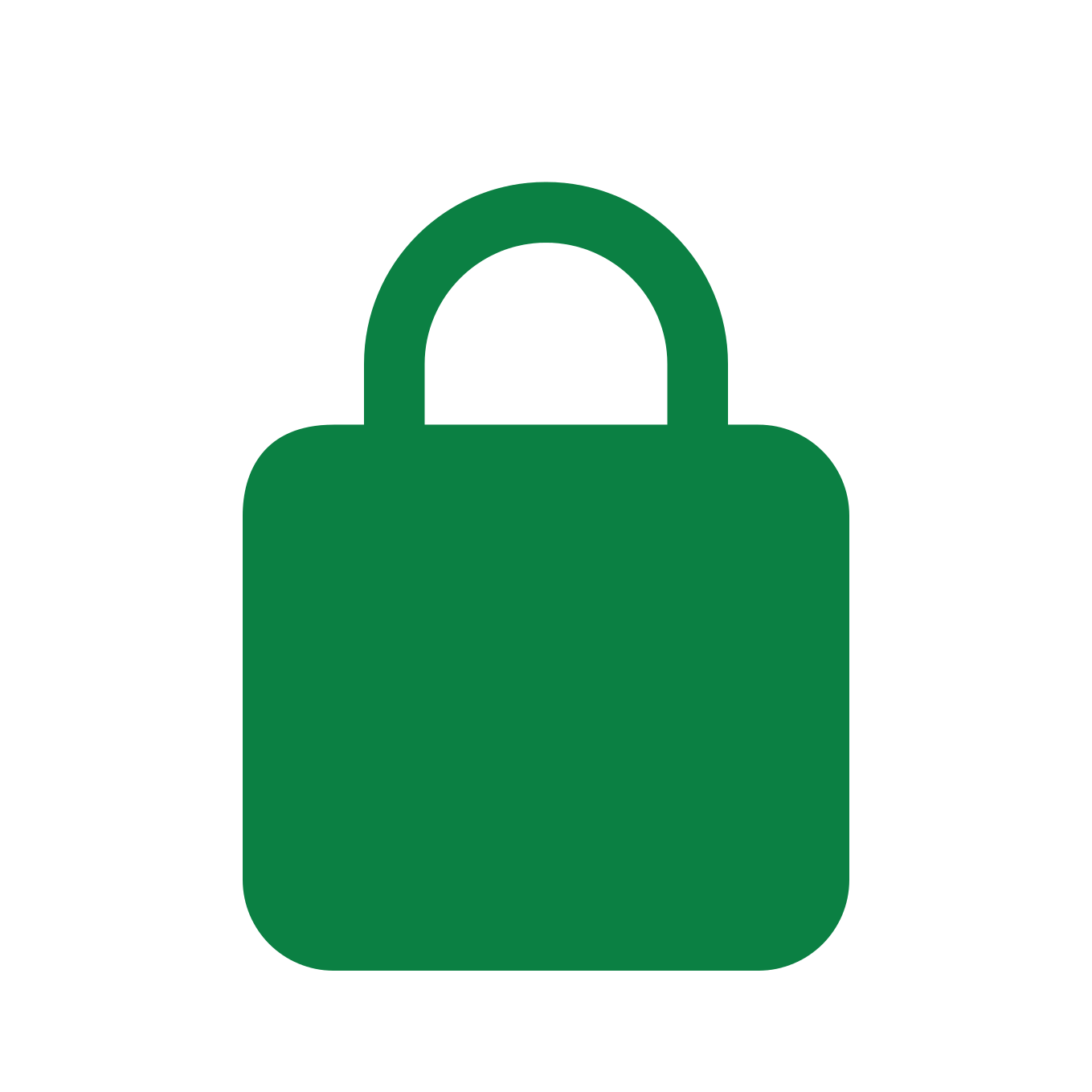 Lock pages. Green lock. green icon. locked.